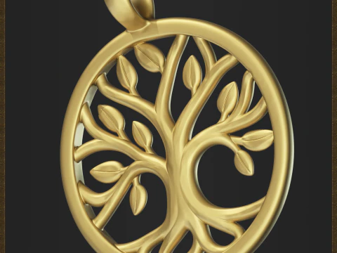 Life Tree Pendant 3D Print Model