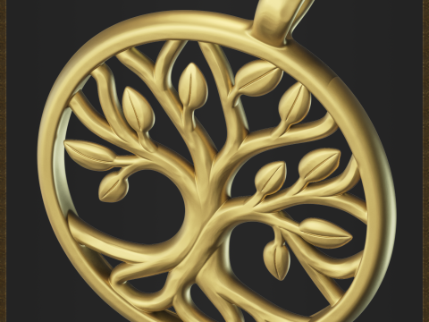 Life Tree Pendant 3D प्रिंट मॉडल
