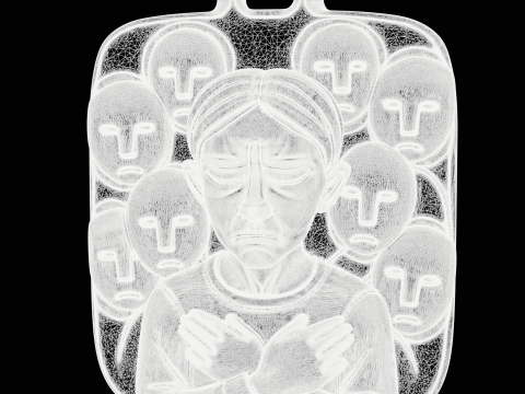 Crying Emotional Pendant 3D 打印模型