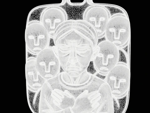 Ciondolo emotivo piangente Modello di stampa 3D