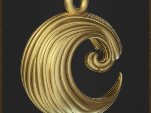 Wave Elegant Fluid Jewelry 3D Print Model