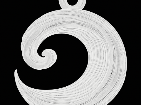 Wave Elegant Fluid Jewelry 3Dプリントモデル