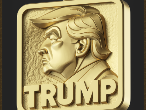 Pendant Political Jewelry 3D Print Model