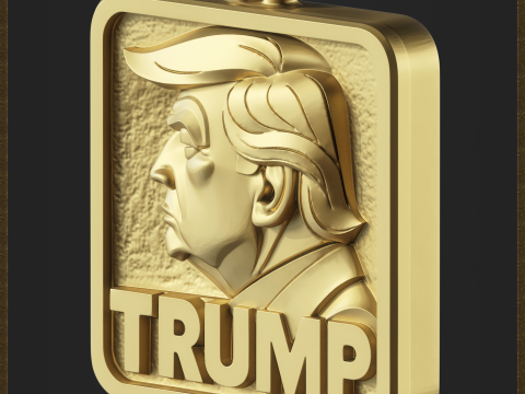 Pendant Political Jewelry 3D Print Model