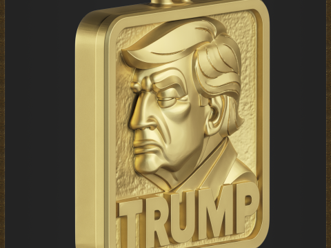 Pendant Political Jewelry 3D Print Model