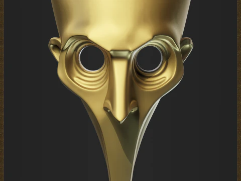 Printable Plague Doctor Mask 3D Print Model