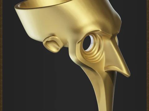 Printable Plague Doctor Mask 3D Print Model