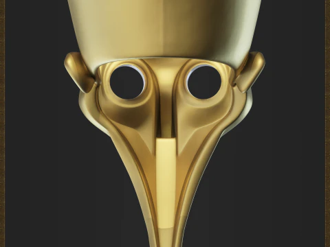 Printable Plague Doctor Mask 3D Print Model
