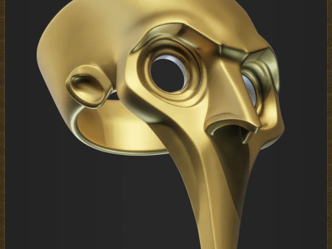 Printable Plague Doctor Mask 3D Print Model