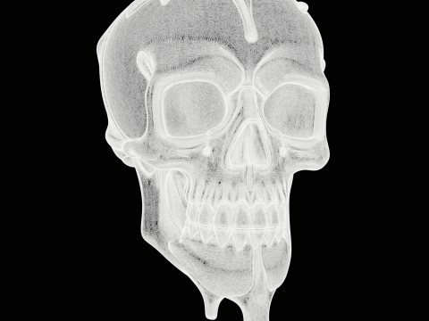Dripping Gold Skull 3D प्रिंट मॉडल