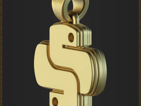 Python programmeerhanger 3D printmodel