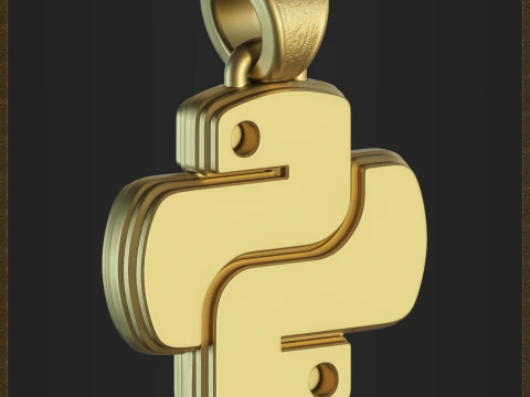 Python programmeerhanger 3D printmodel