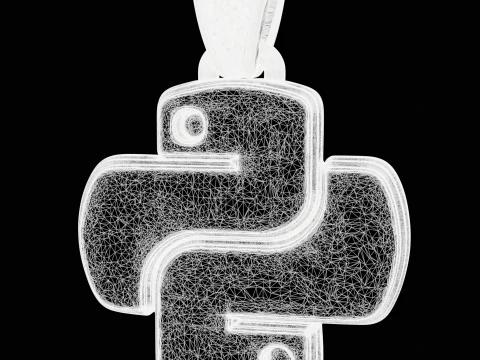 Python programmeerhanger 3D printmodel