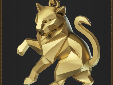 Stylized Tiger Jewelry Charm Modelo de impresión 3D