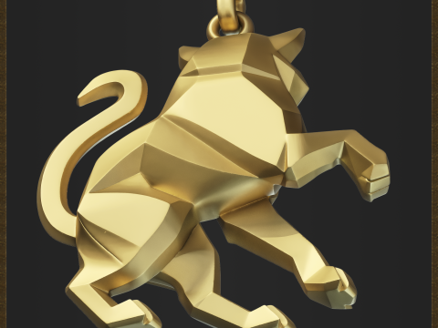Stylized Tiger Jewelry Charm Modelo de impresión 3D
