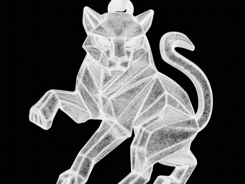 Stylized Tiger Jewelry Charm Modelo de impresión 3D