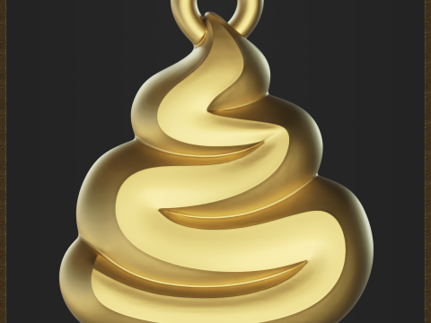 Funny Poop Symbol Jewelry 3D 打印模型