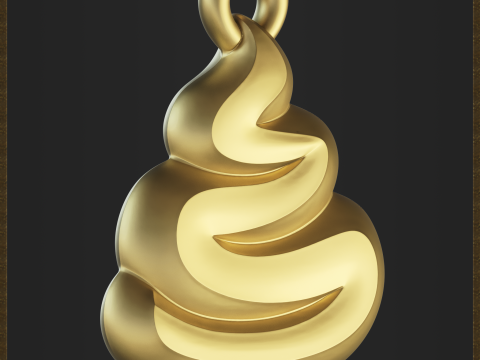 Funny Poop Symbol Jewelry 3D 打印模型