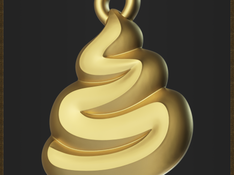Funny Poop Symbol Jewelry 3D 打印模型