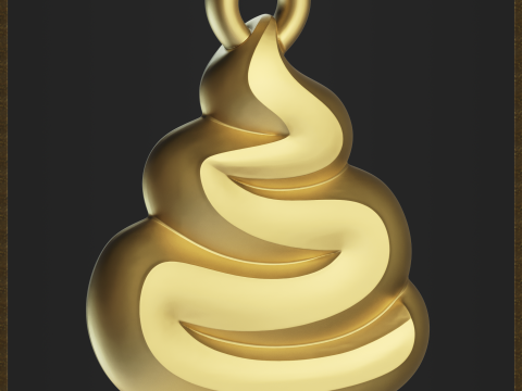 Funny Poop Symbol Jewelry 3D 打印模型