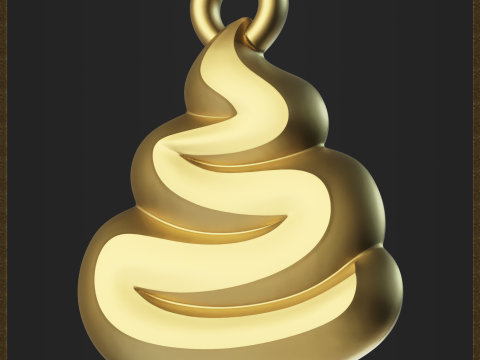 Funny Poop Symbol Jewelry 3D 打印模型