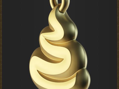 Funny Poop Symbol Jewelry 3D 打印模型