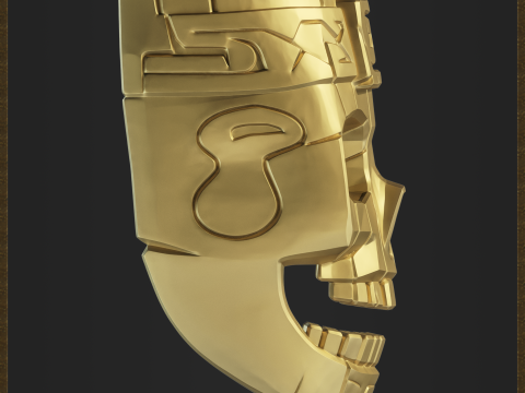 Aztec Skull Mask 3D 打印模型