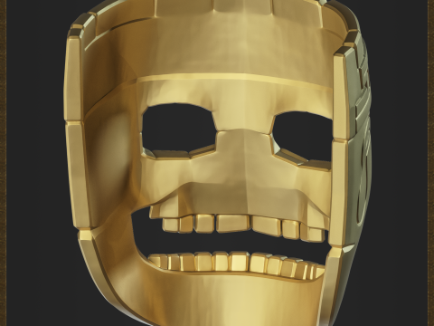 Aztec Skull Mask 3D 打印模型