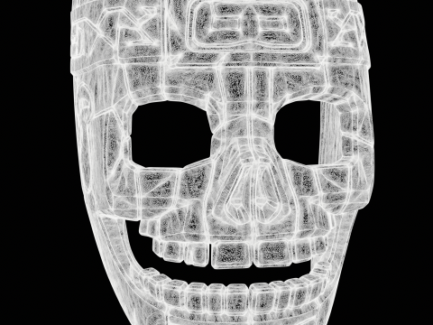 Aztec Skull Mask 3D 打印模型
