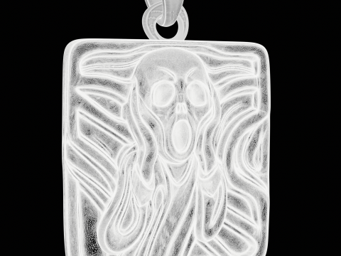 Abstract Scream Pendant Modèles 3D en vedette