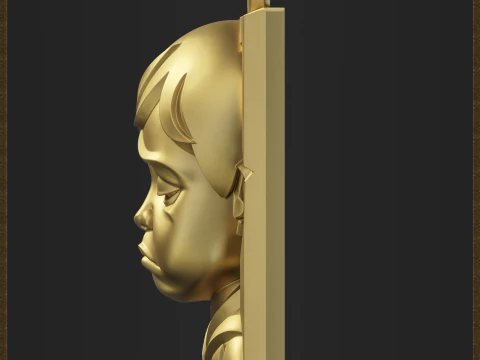 Ciondolo bambino malinconico Modello di stampa 3D