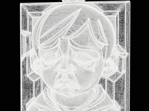 Melancholy Kid Pendant Model Cetak 3D
