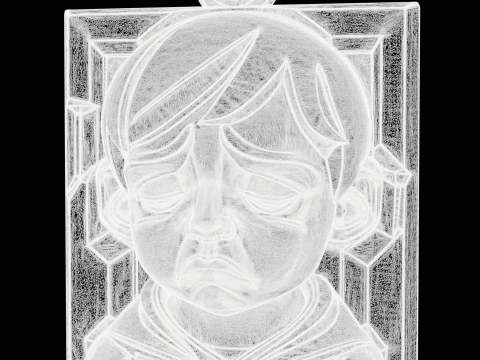 Ciondolo bambino malinconico Modello di stampa 3D