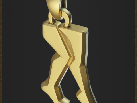 Walking Legs Jewelry Pendant Modelo de impresión 3D