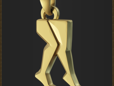 Walking Legs Jewelry Pendant Modelo de impresión 3D