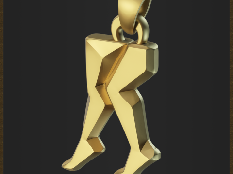 Walking Legs Jewelry Pendant Modelo de impresión 3D