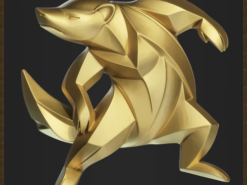 Moderne honingdas geometrische figuur 3D printmodel