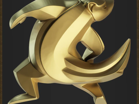 Moderne honingdas geometrische figuur 3D printmodel