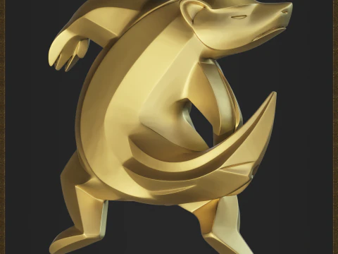 Moderne honingdas geometrische figuur 3D printmodel