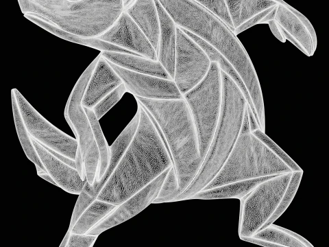 Moderne honingdas geometrische figuur 3D printmodel