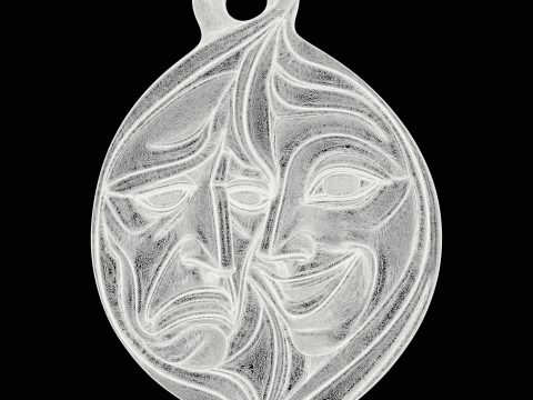 Theater Comedy and Tragedy Jewelry Modelo de impresión 3D