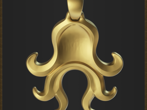 Cute Octopus Jewelry Pendant Modelo de impresión 3D