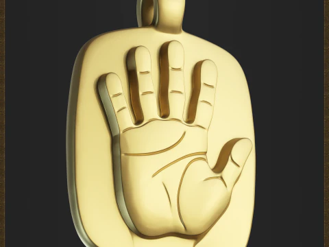 Hand Pendant 3D Print Model