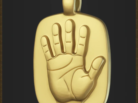 Hand Pendant 3D Print Model