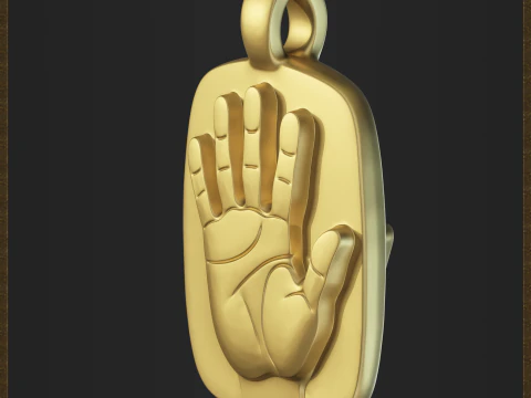 Hand Pendant 3D Print Model