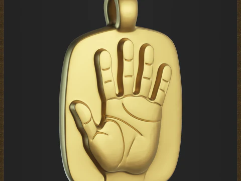 Hand Pendant 3D Print Model