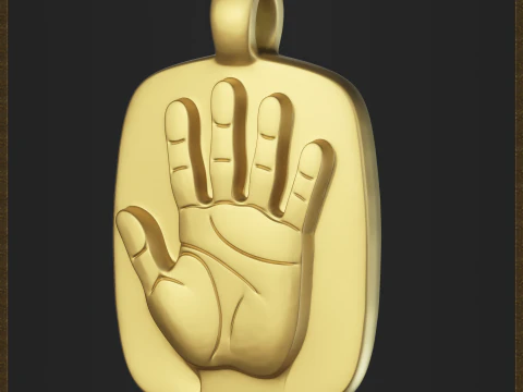 Hand Pendant 3D Print Model