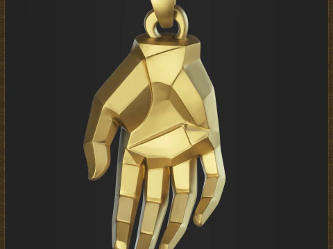 Geometric Hand Jewelry 3D Print Model