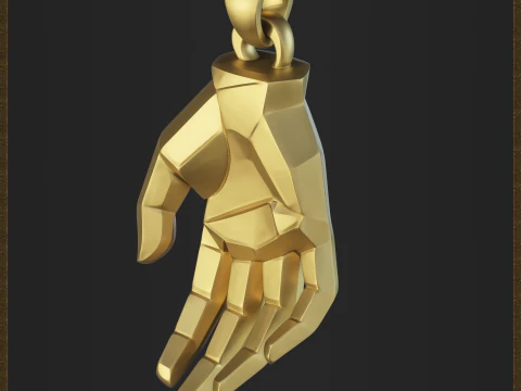 Geometric Hand Jewelry 3D Print Model