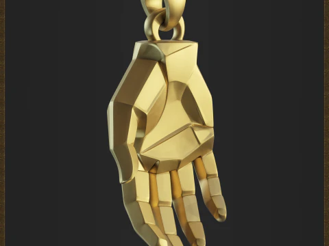 Geometric Hand Jewelry 3D Print Model